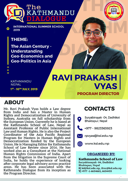 Program Director - The KD 2019 - Ravi Prakash Vyas